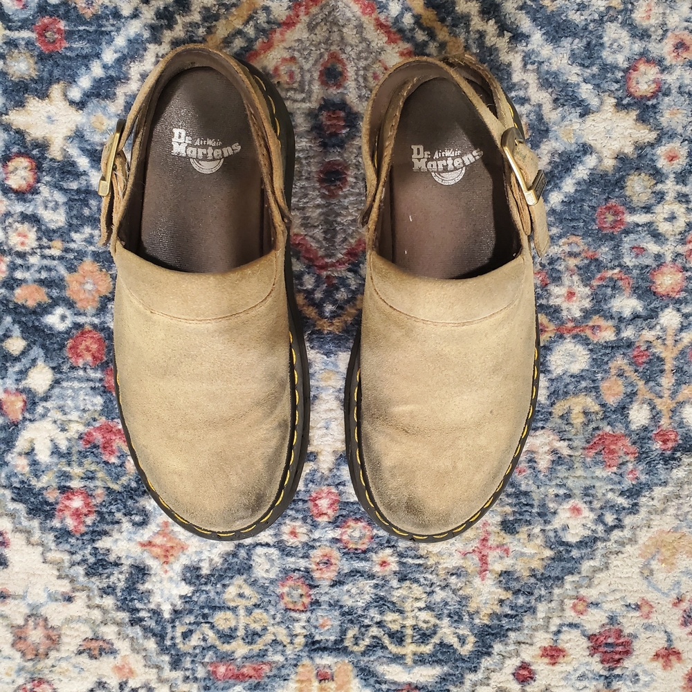 Dr. Martens Beige Slip-On Loafers